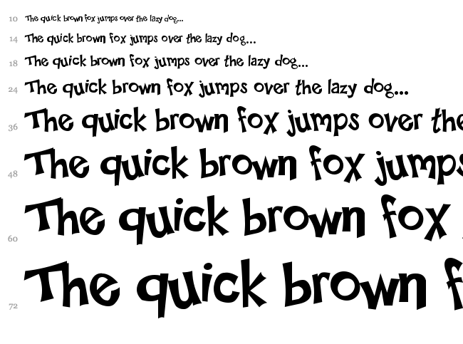 Happy Sans font waterfall